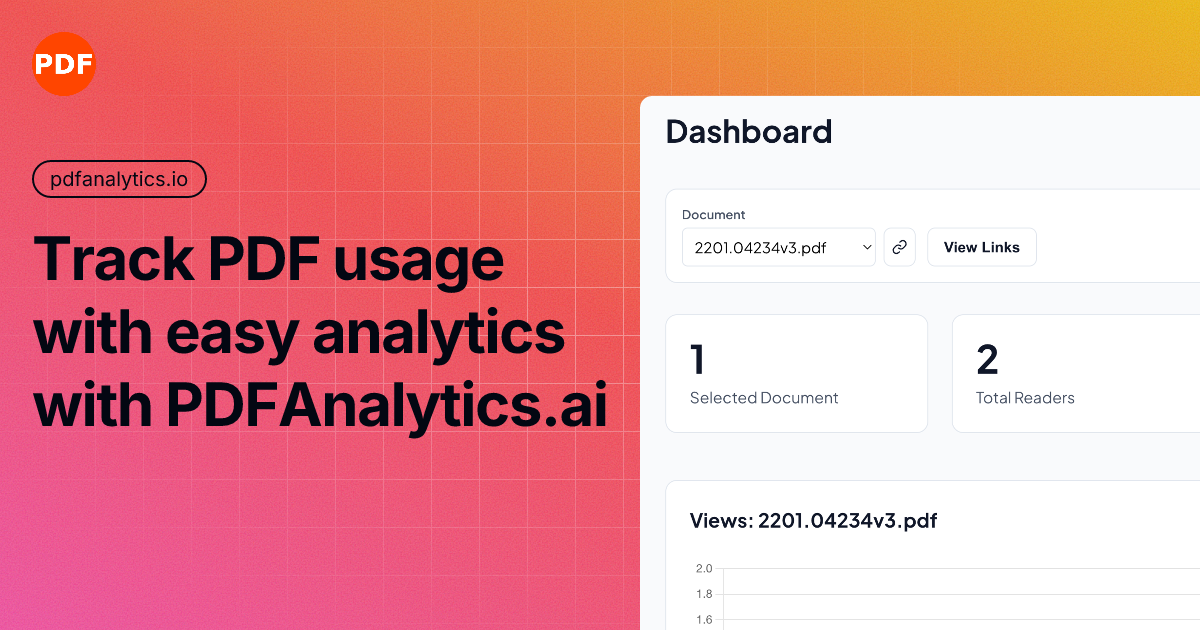 PDFAnalytics.io - Main product screenshot demonstrating key features and user interface
