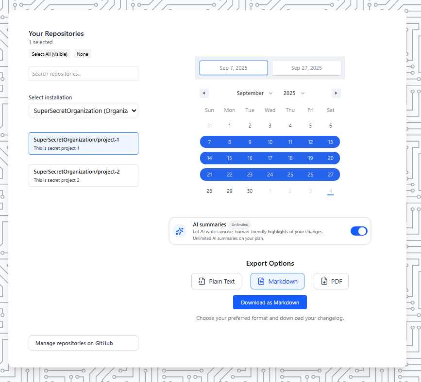 Média ChangeLogscribe - Transformez-vous instantanément des changements propres. 4