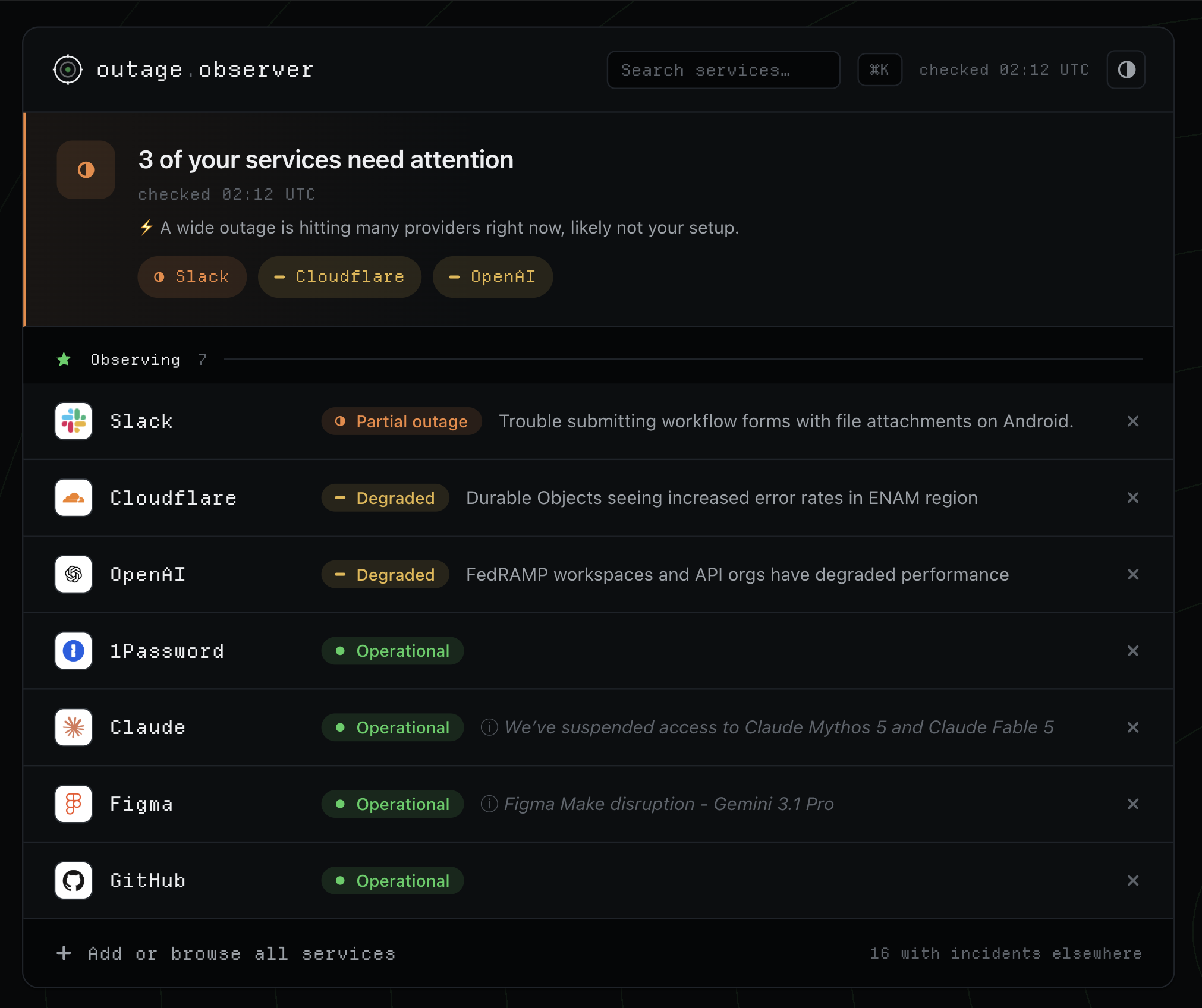 Outage Observer gallery image