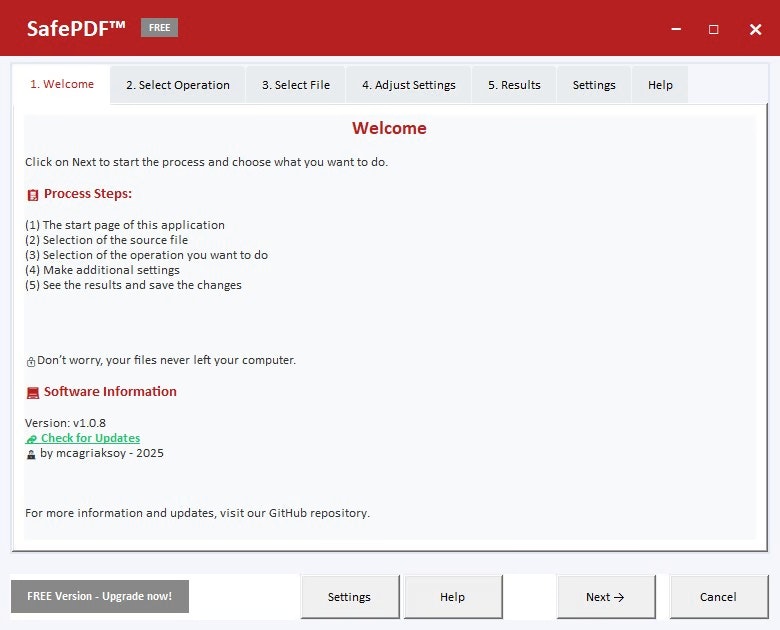 SafePDF - Screenshot 3 showing product features and functionality