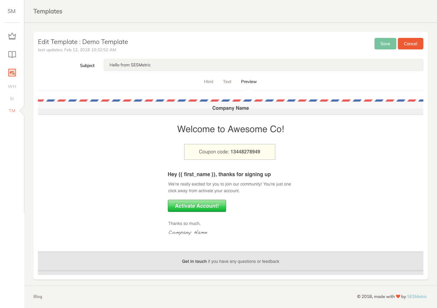 SES Metric gallery image