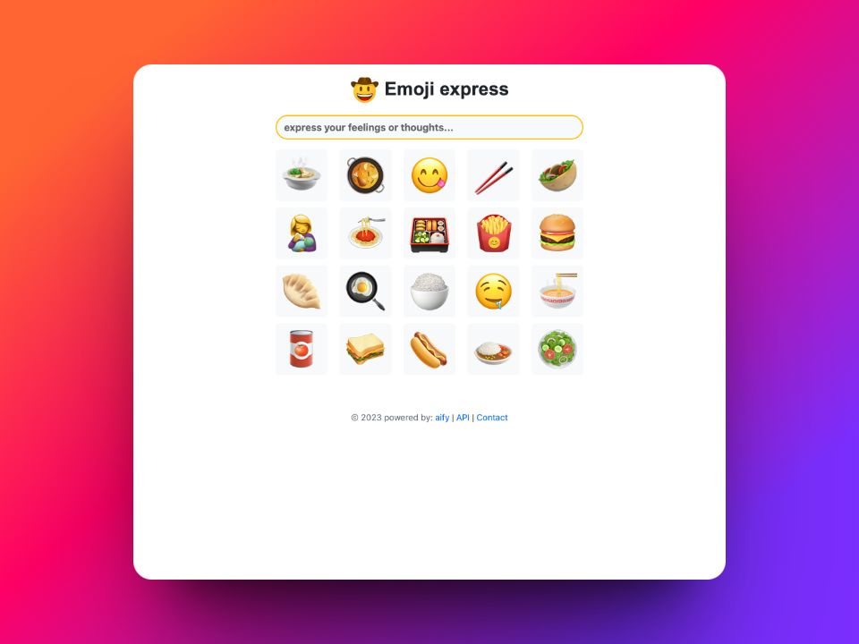 startuptile Emoji express-Search emojis by semantics in any language