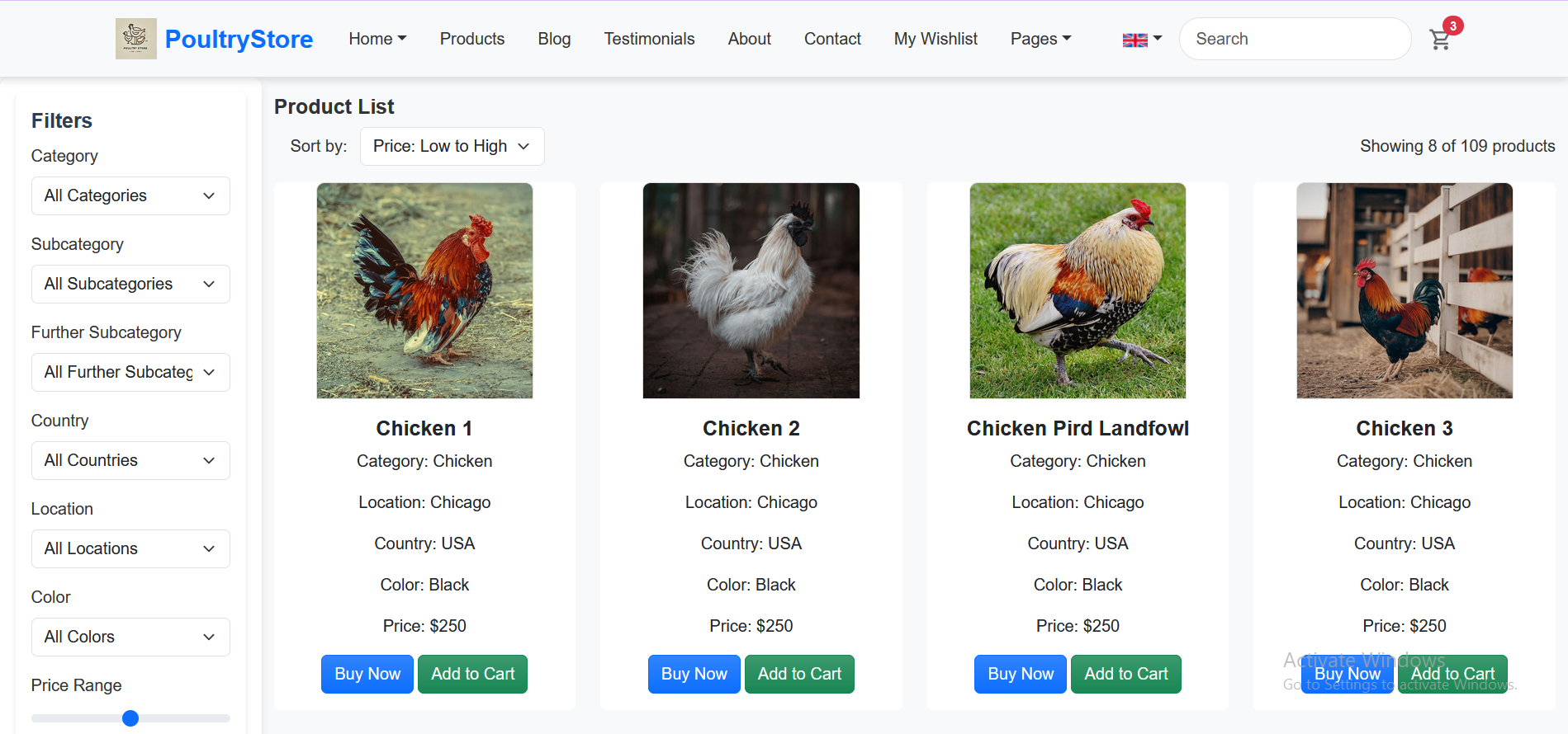 PoultryStore Supply & Farm HTML Template gallery image
