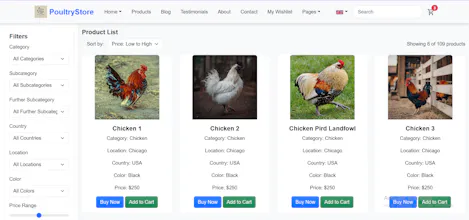 PoultryStore Supply & Farm HTML Template gallery image