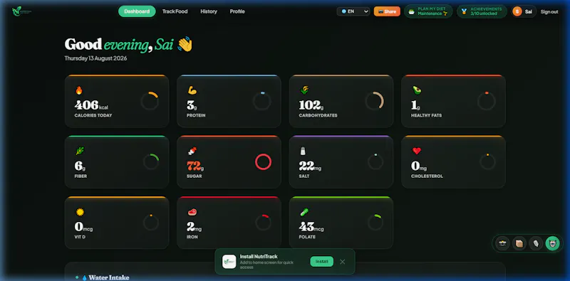 NutriTrack screenshot 3