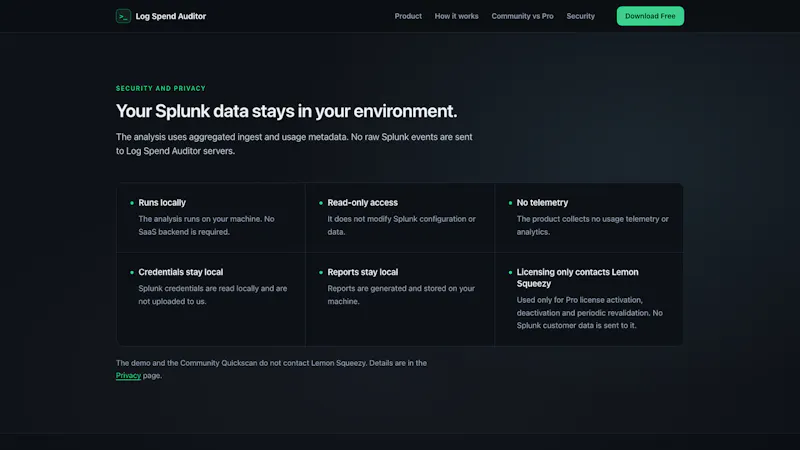 Log Spend Auditor screenshot 2