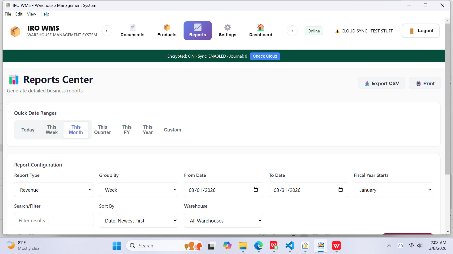 IRO-WMS - Screenshot 4 showing product features and functionality