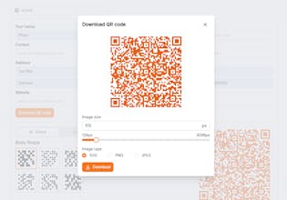 Free vCard QR code generator with logo gallery image