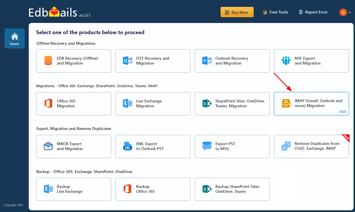 Edbmails imap geçişi - IMAP posta kutuları için herhangi bir posta sunucusuna sorunsuz geçiş. medya 2