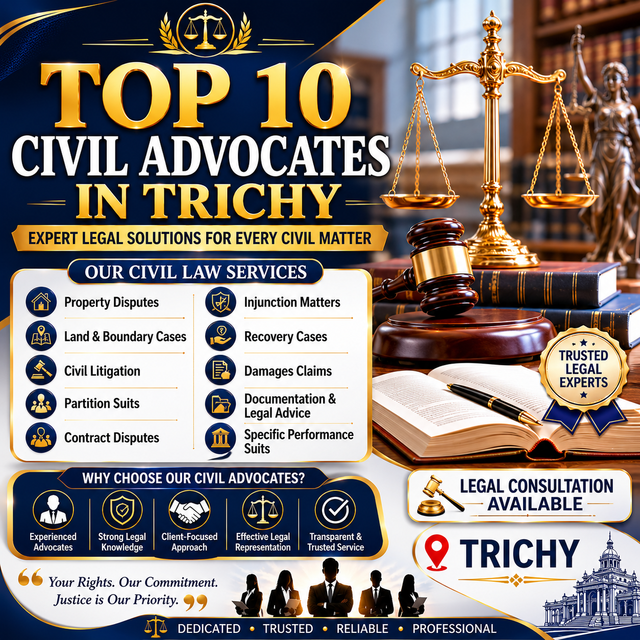 Top 10 Civil Advocates in Trichy 