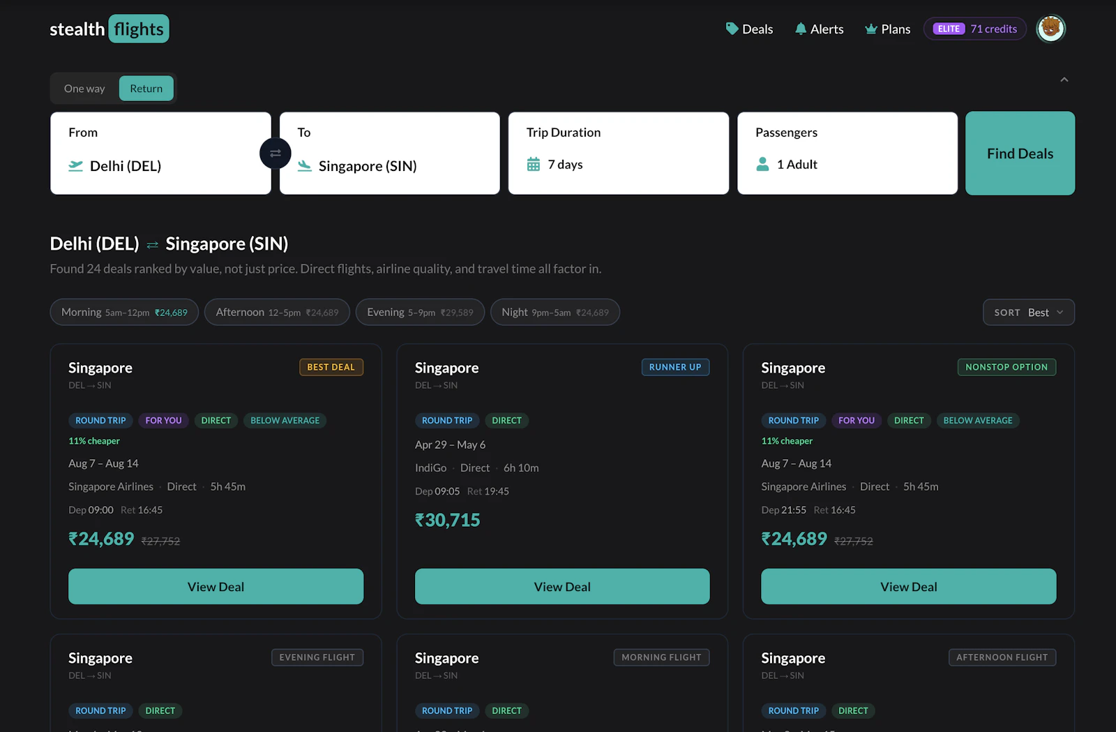 StealthFlights screenshot 1