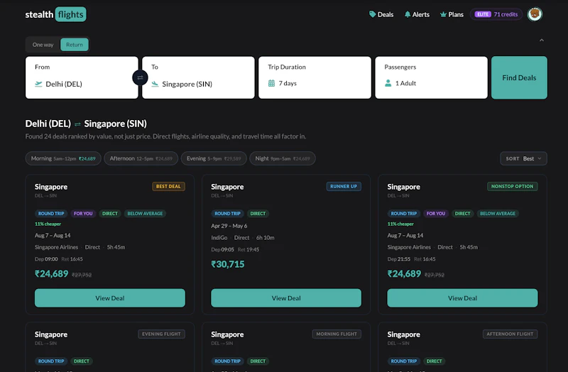 StealthFlights screenshot 1