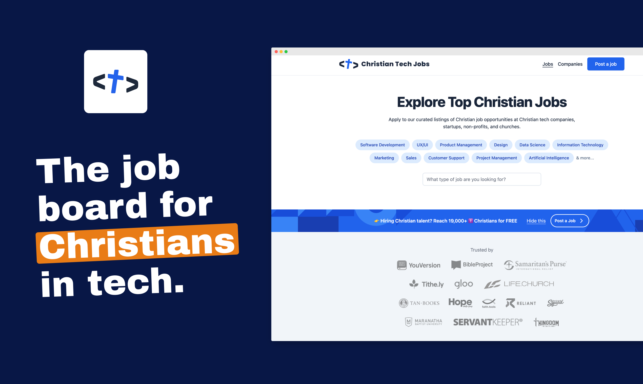 startuptile Christian Tech Jobs-A job board for exploring tech roles at Christians companies