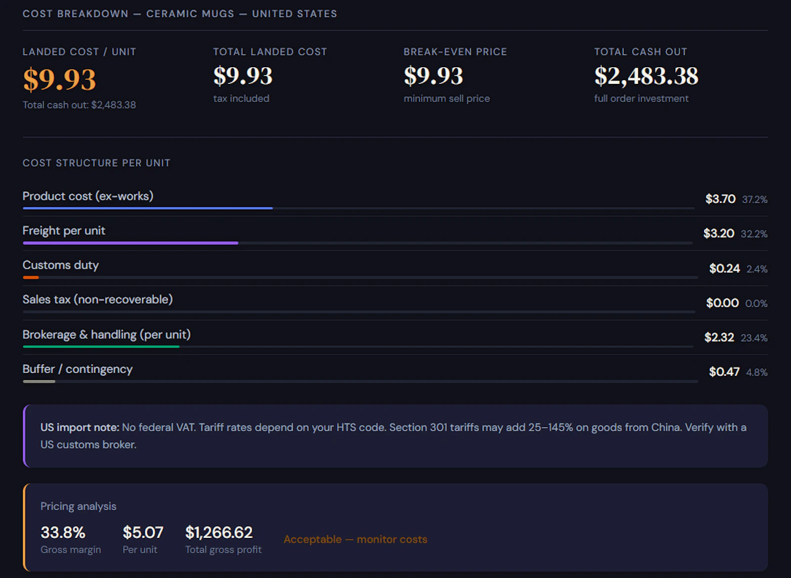 Import Cost Calculator  screenshot 1