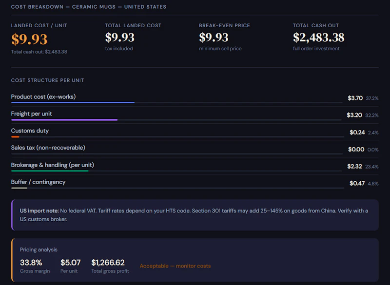 Import Cost Calculator  screenshot 1