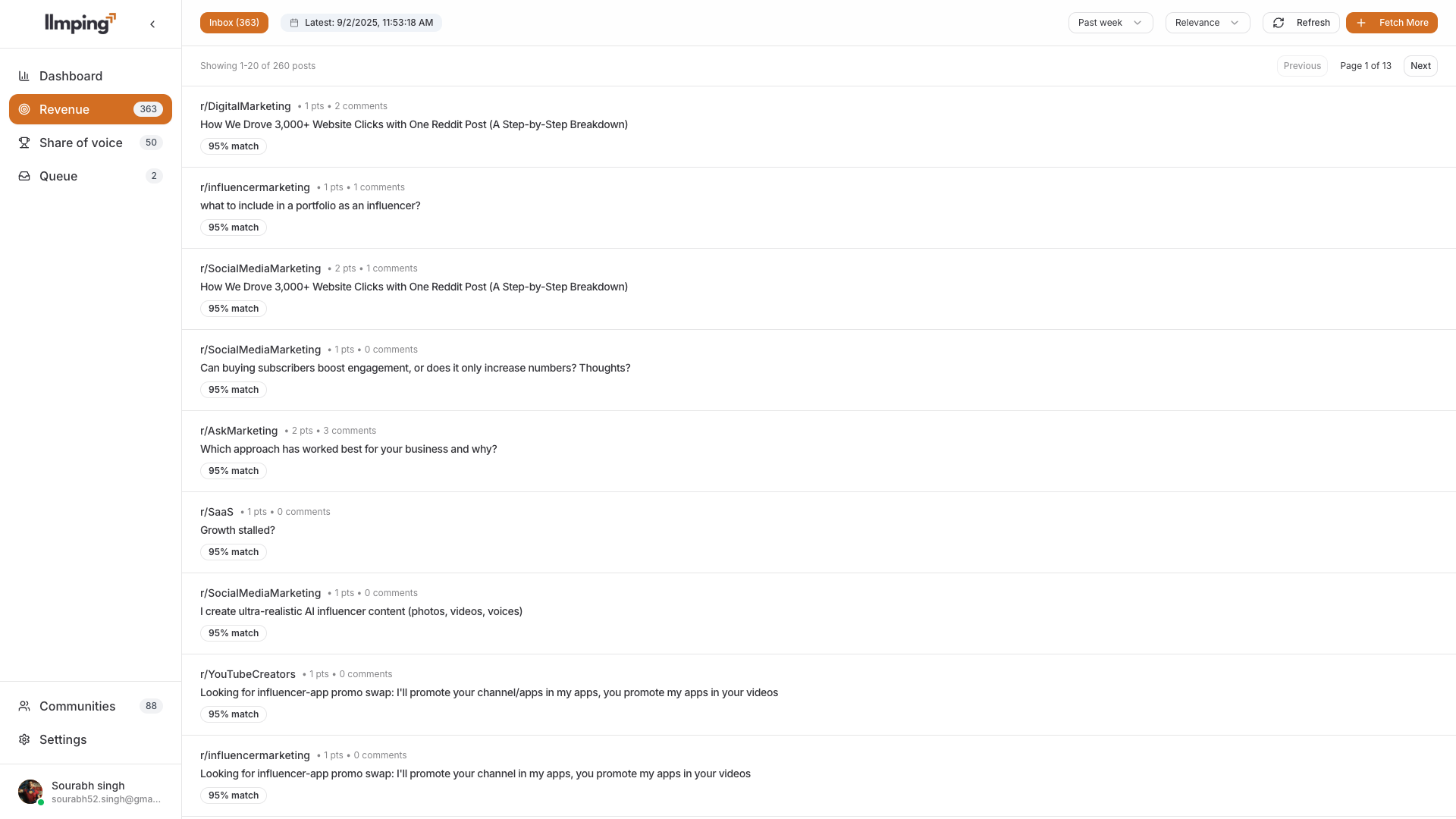Média llmping.com - Transformez les conversations Reddit en votre avantage de recherche AI. 1