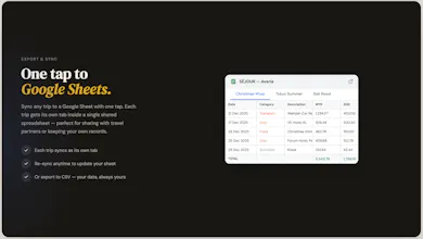 SÉJOUR — Travel Expense Tracker gallery image