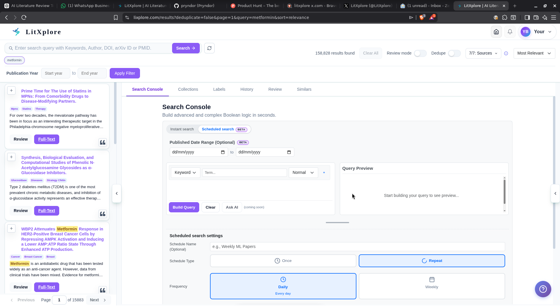 LitXplore - Main product screenshot demonstrating key features and user interface