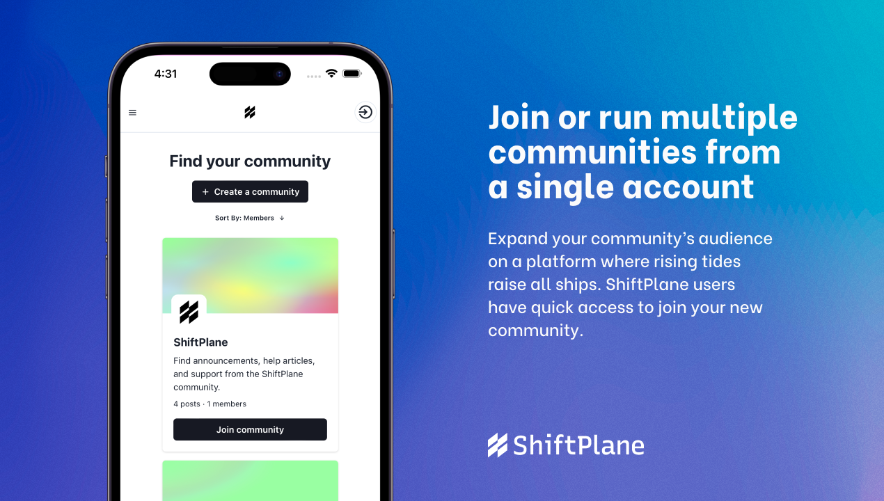 Mídia 3 de Shiftplane - A plataforma comunitária flexível