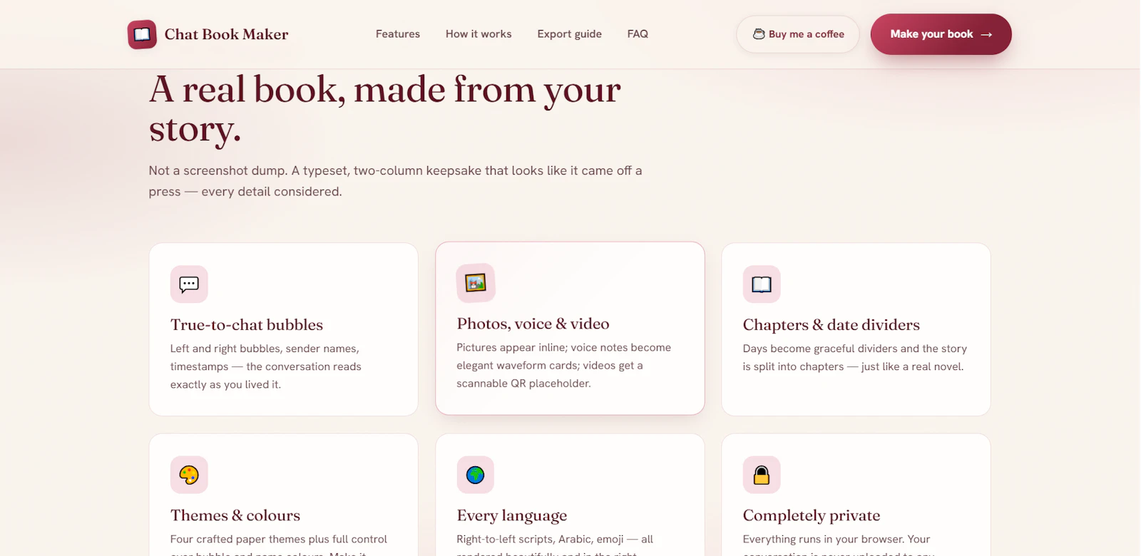 Chat Book Maker screenshot 4
