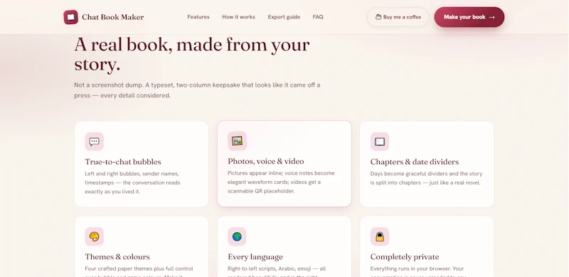 Chat Book Maker screenshot 4