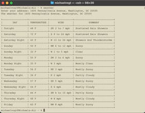 go-weather-cli gallery image