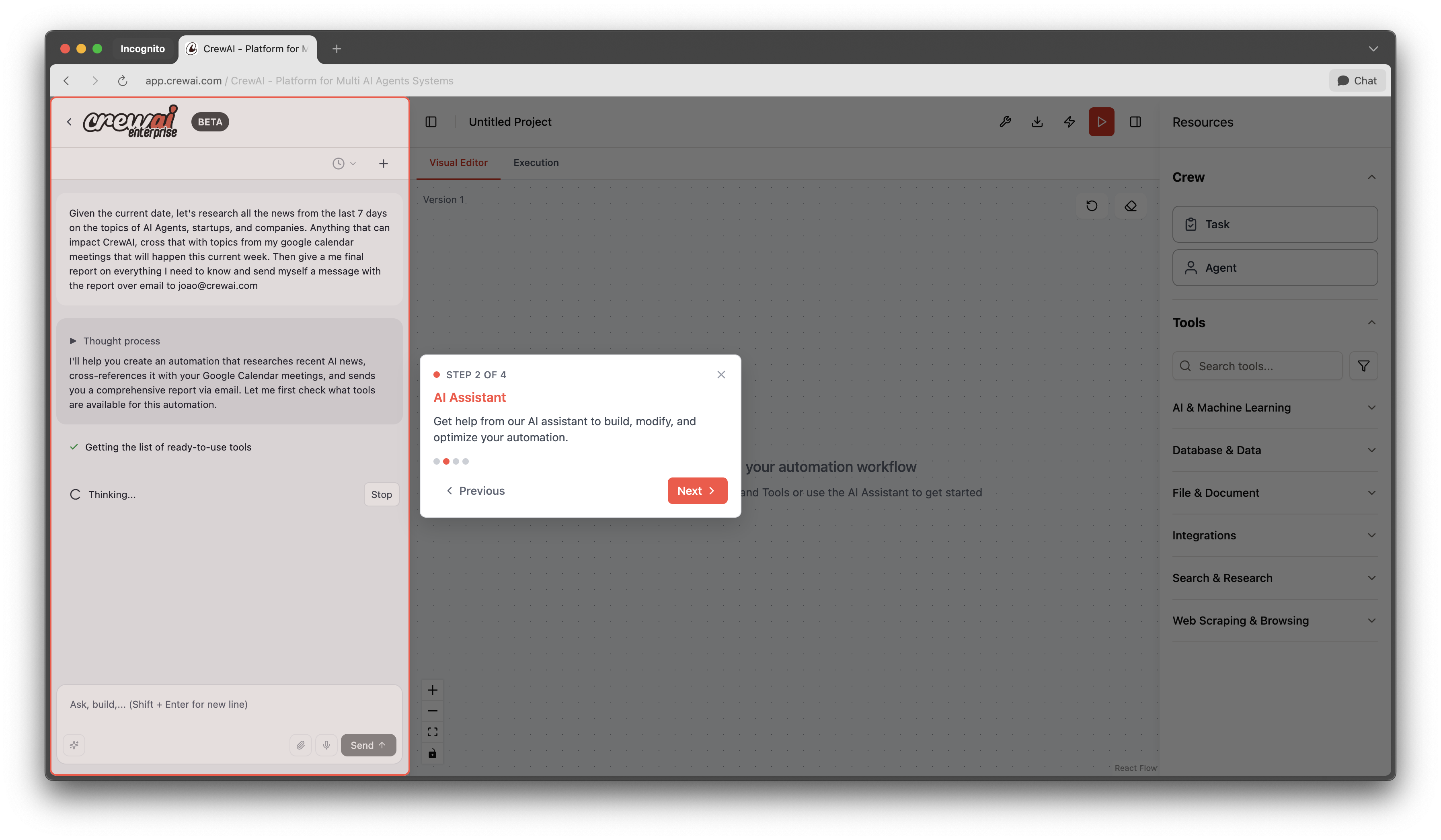 Média Crewai AMP - Plateforme de gestion des agents - Orchestrer les agents d'IA avec confiance, échelle et simplicité 2