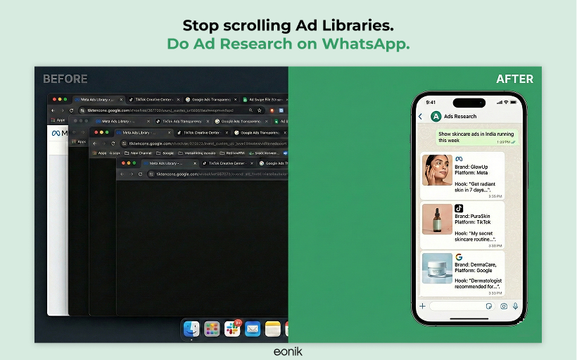 Ads Research - Main product screenshot demonstrating key features and user interface