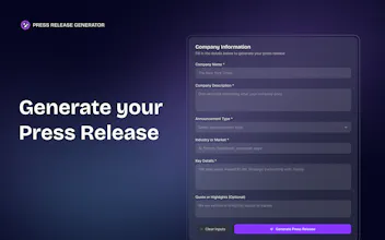 Press Release Generator gallery image