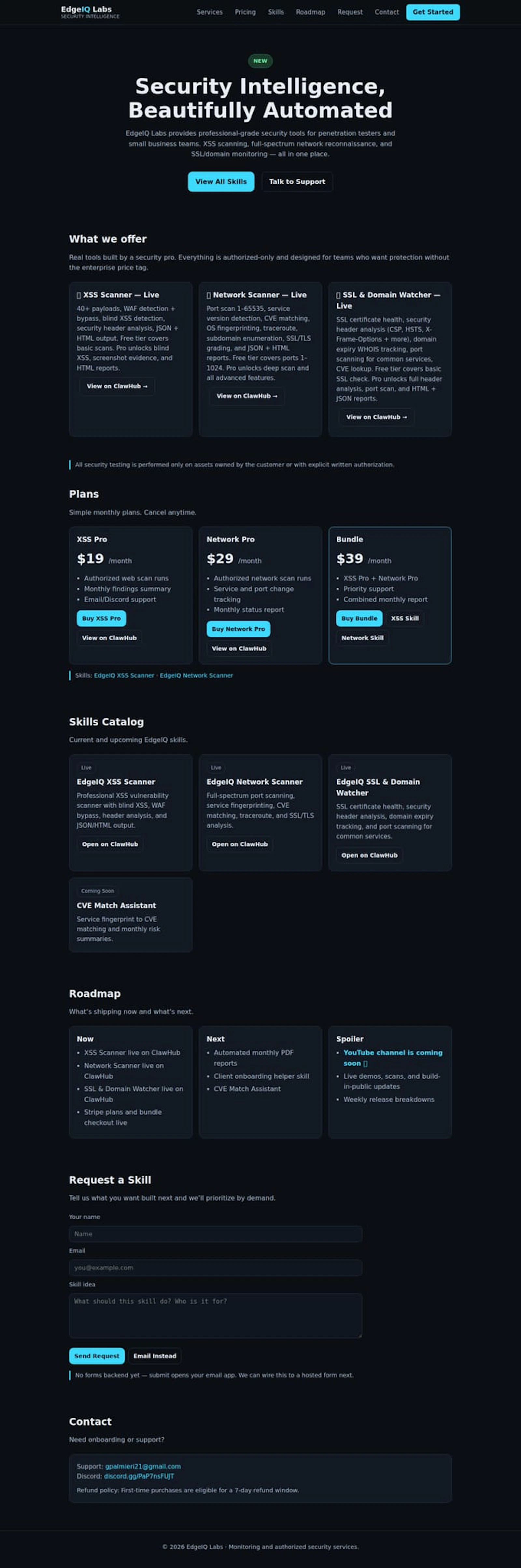 EdgeIQ Labs — Cybersecurity Monitoring  screenshot 2