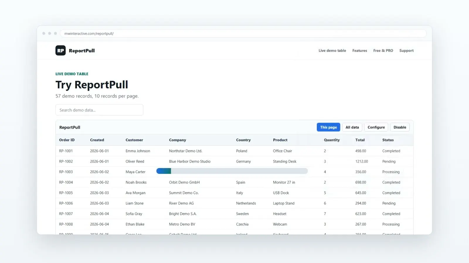ReportPull screenshot 1 (video preview)