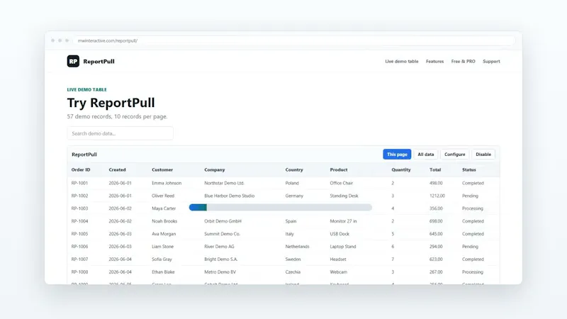 ReportPull screenshot 1 (video preview)