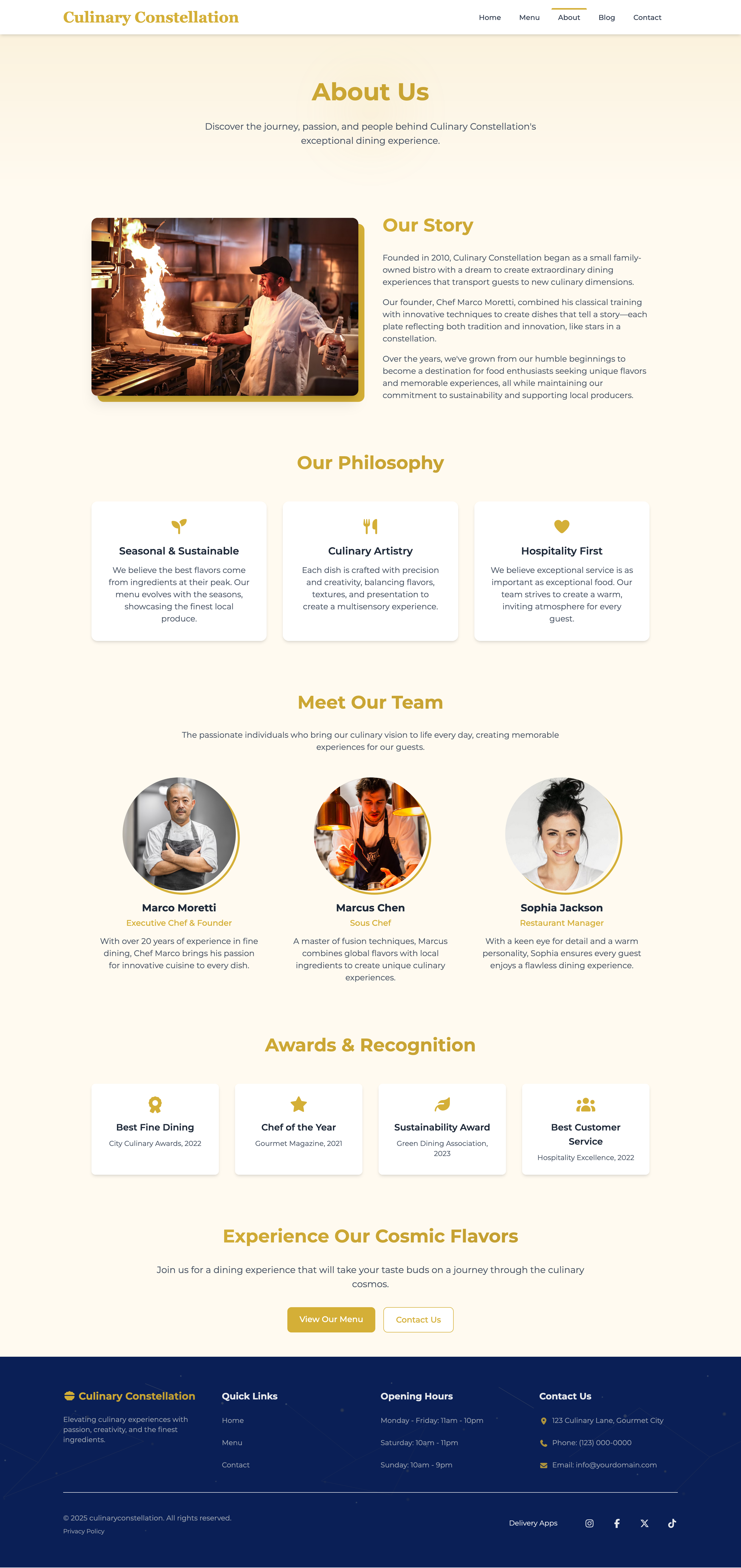 Culinary Constellation WordPress Theme gallery image