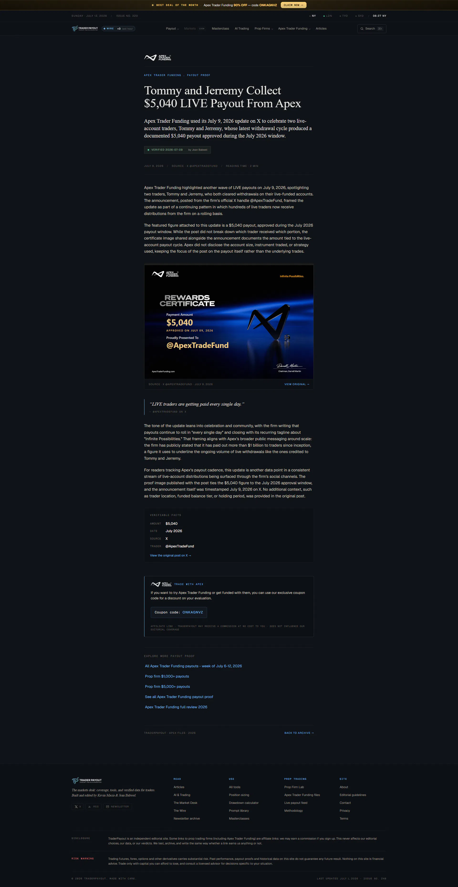 Trader Payout gallery image