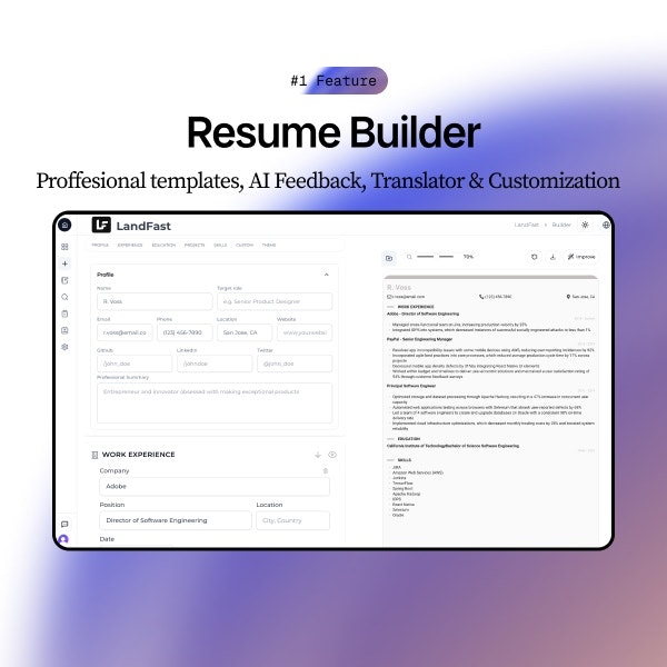 LandFast - Screenshot 2 showing product features and functionality