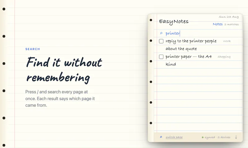 EasyNotes — pocket notebook for browser screenshot 4