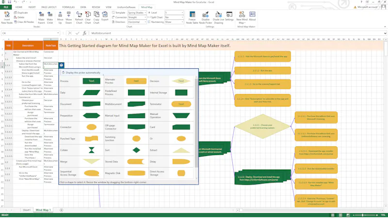 Mind Map Maker for Excel screenshot 2