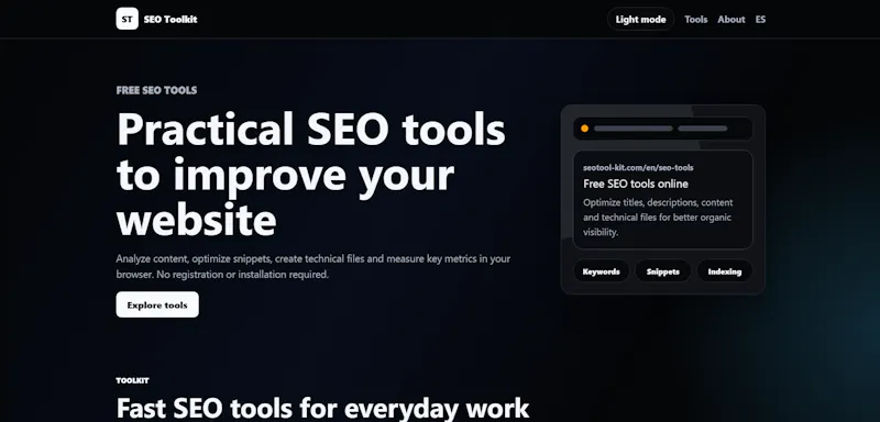SEO Toolkit screenshot 2