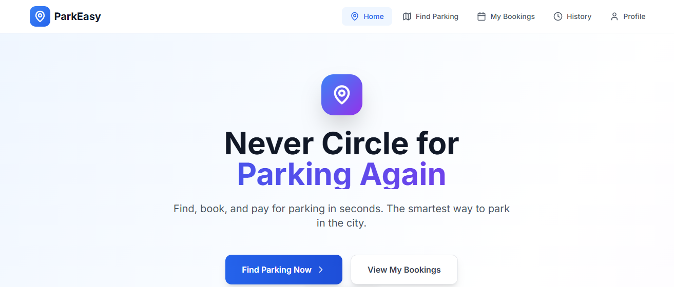 Car Parking App - Main product screenshot demonstrating key features and user interface
