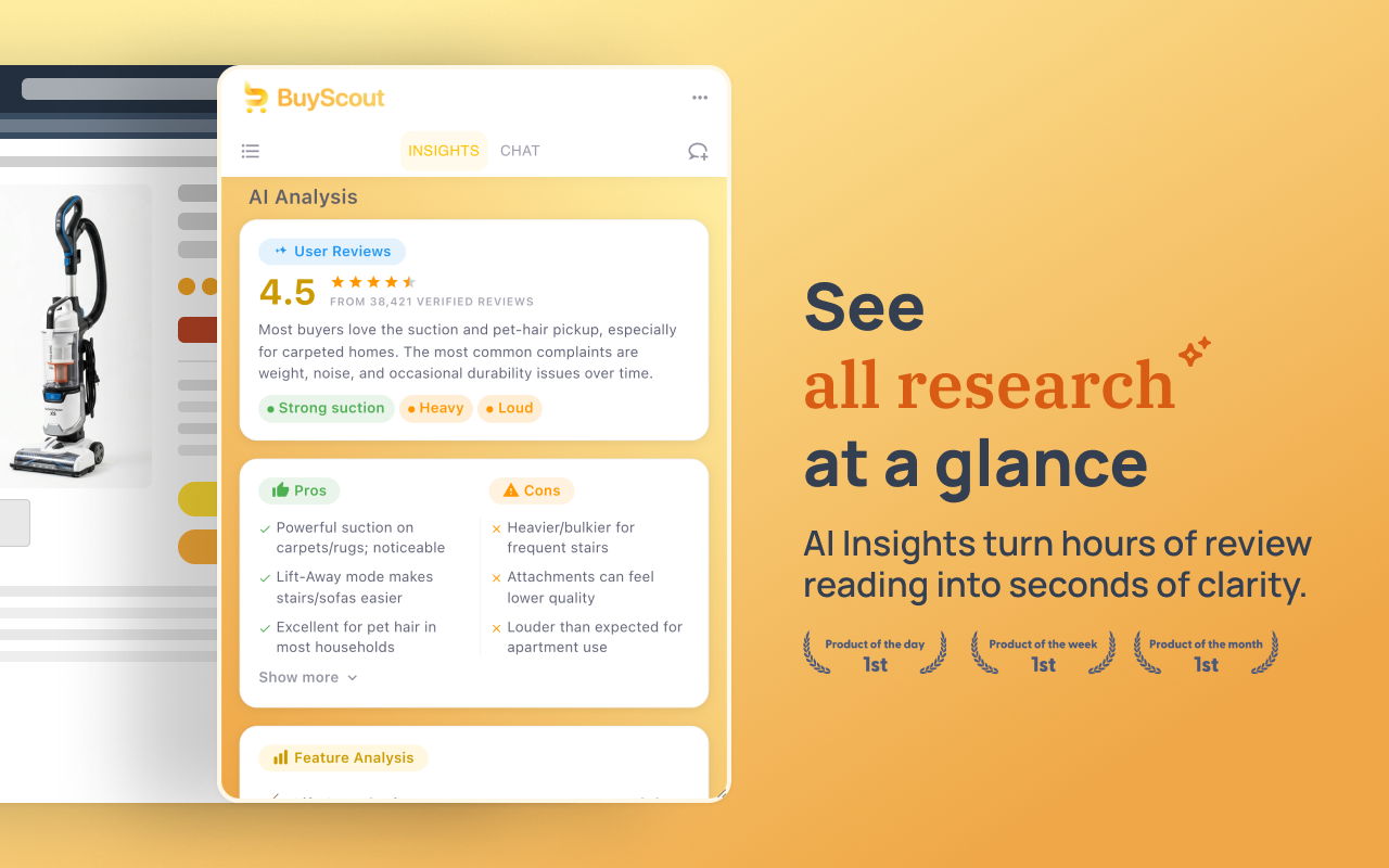 BuyScout® AI Shopping Assistant screenshot