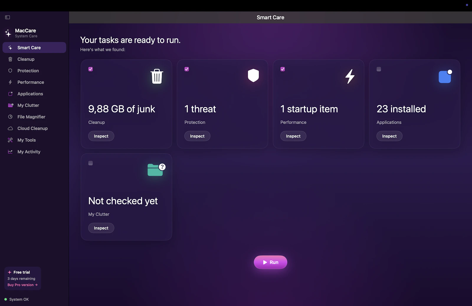 MacCare screenshot 2
