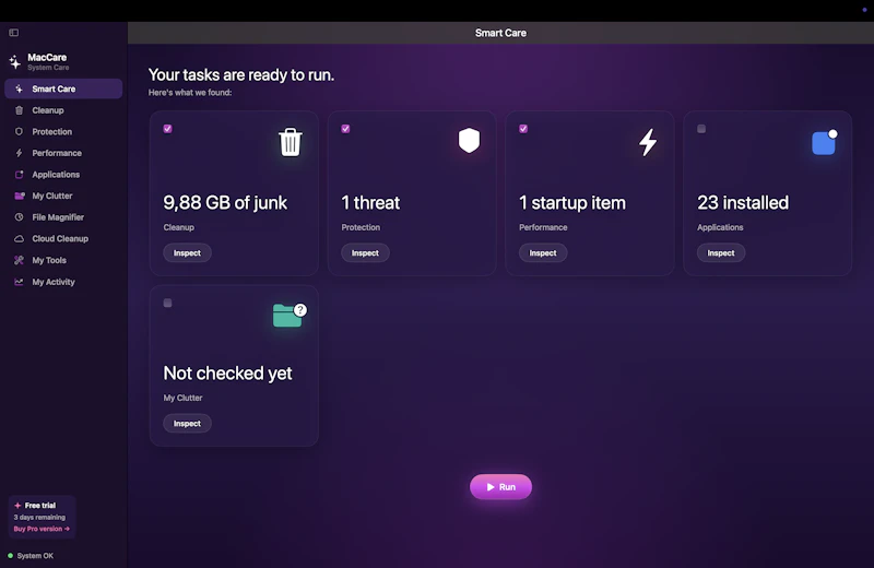 MacCare screenshot 2