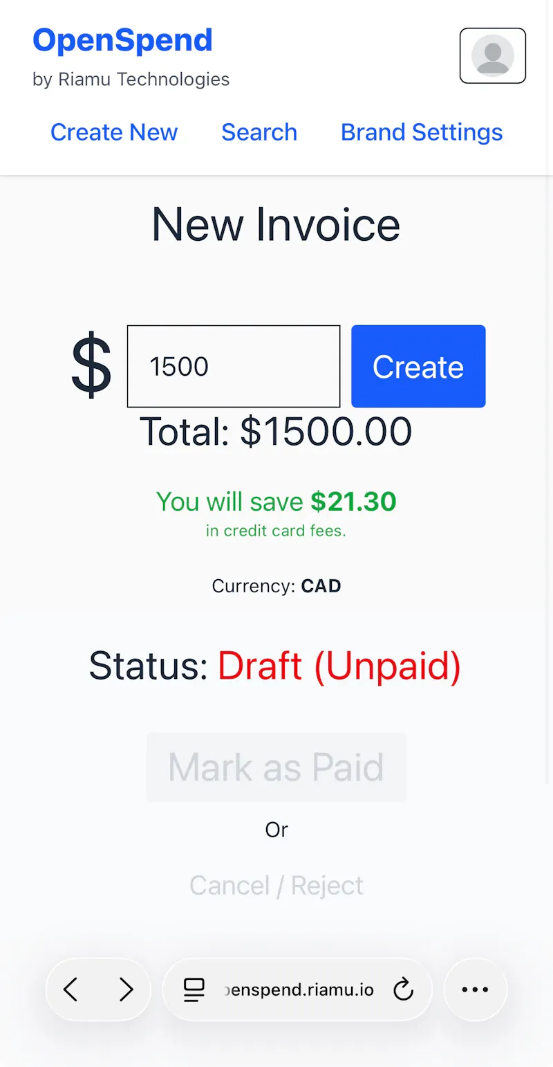 OpenSpend by Riamu Technologies screenshot 1