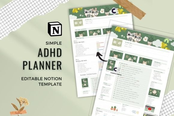 Simple ADHD Planner | Notion Template