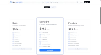 Nuxt-Stripe-SaaS-Starter gallery image