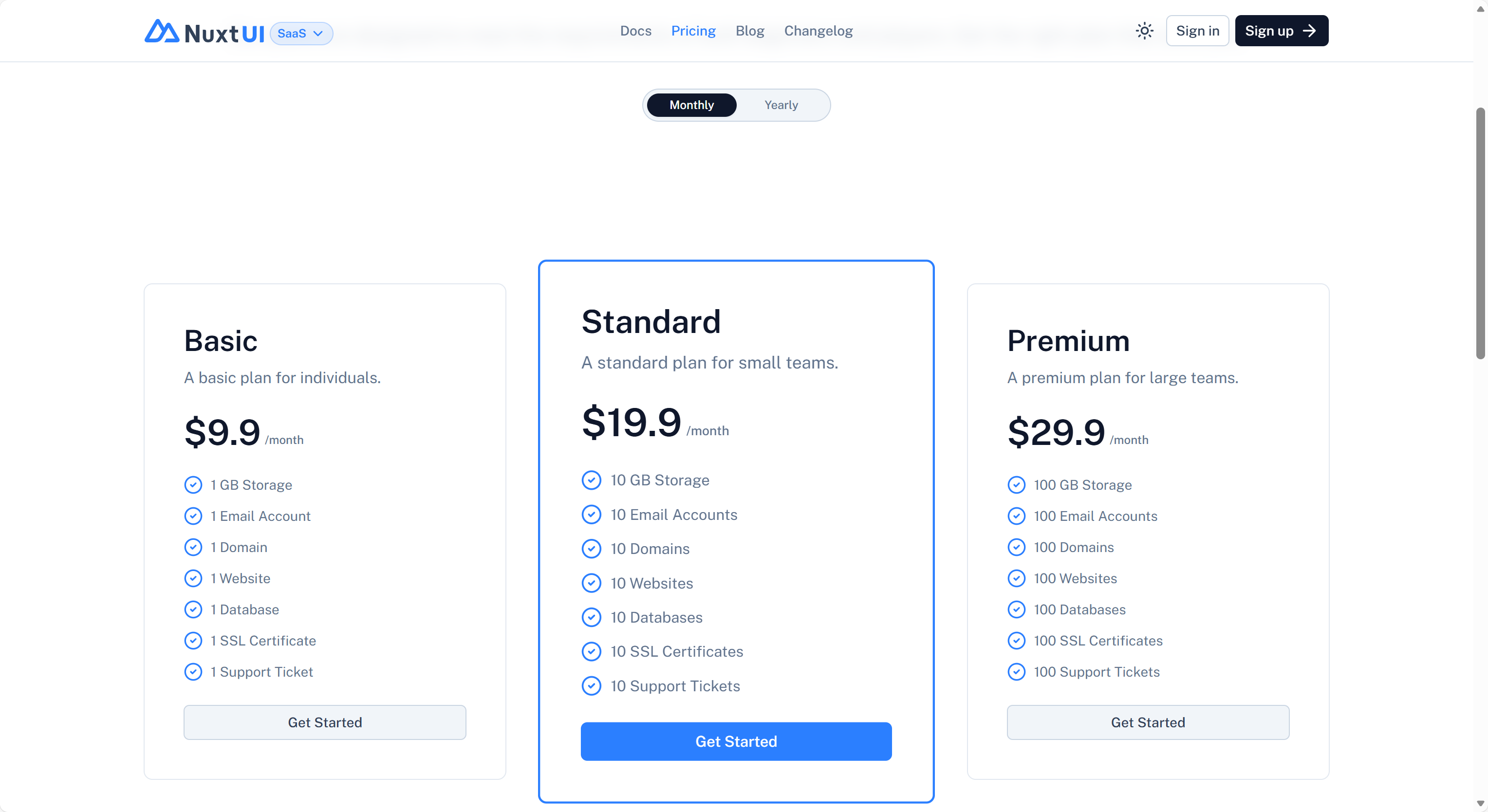 Nuxt-Stripe-SaaS-Starter - Screenshot 2 preview
