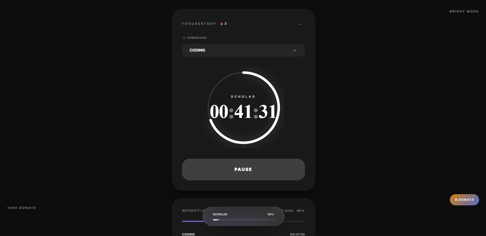 Focussstody - Screenshot 2 showing product features and functionality