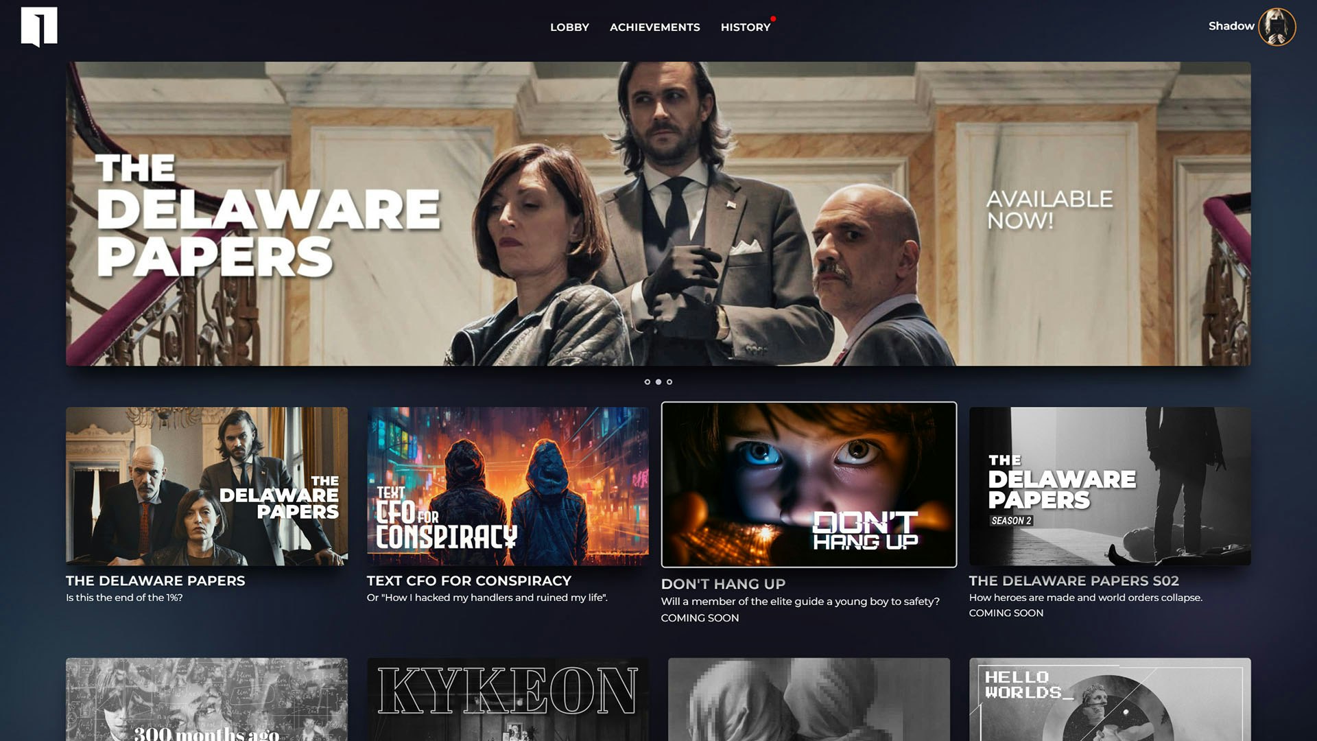 Un club misterioso - Juegos de rompecabezas cinematográficos y experiencias entre medios media 3