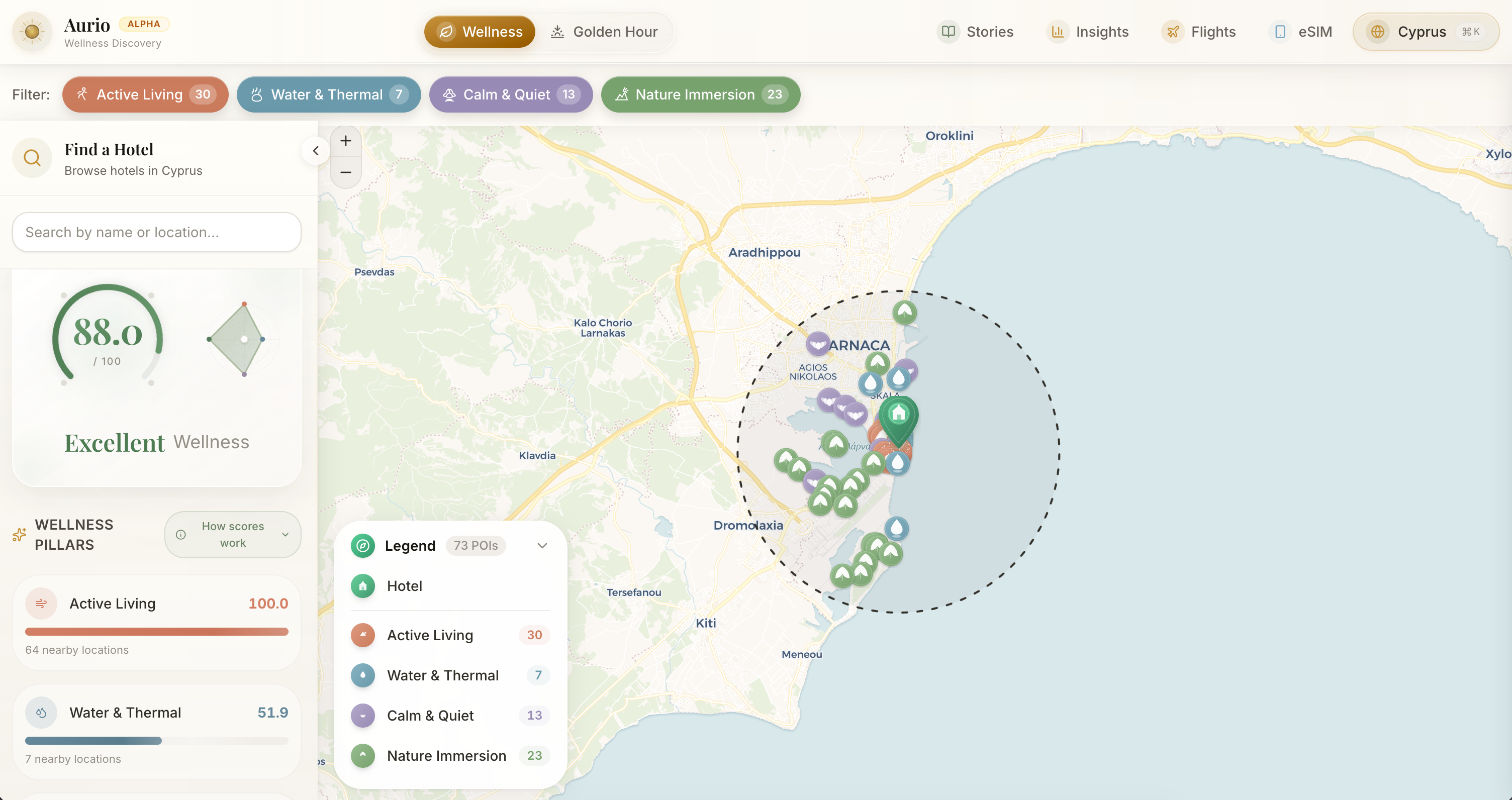 Aurio - Main product screenshot demonstrating key features and user interface