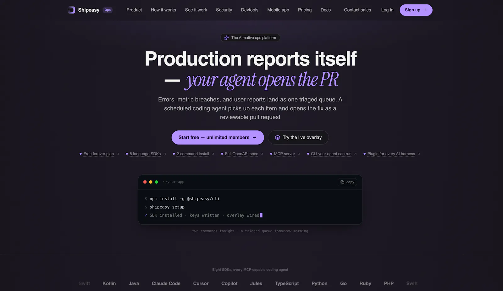 Shipeasy.ai  screenshot 2